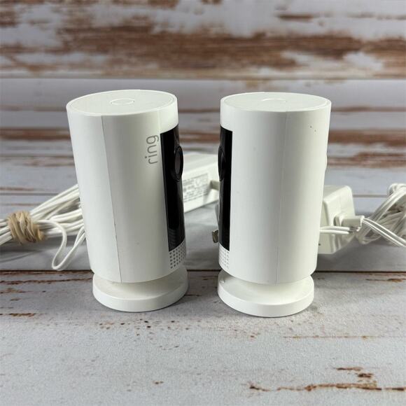 2 pack Ring Indoor Stick Up Cam HD Security Camera - White 1st Gen 5UM75E - Picture 2 of 3
